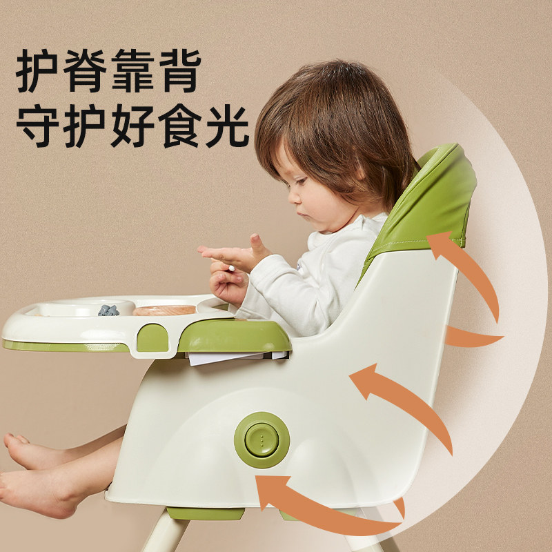 SENDOH高端蒂乐宝宝餐椅儿童吃饭多功能可折叠座椅家用便携式婴儿