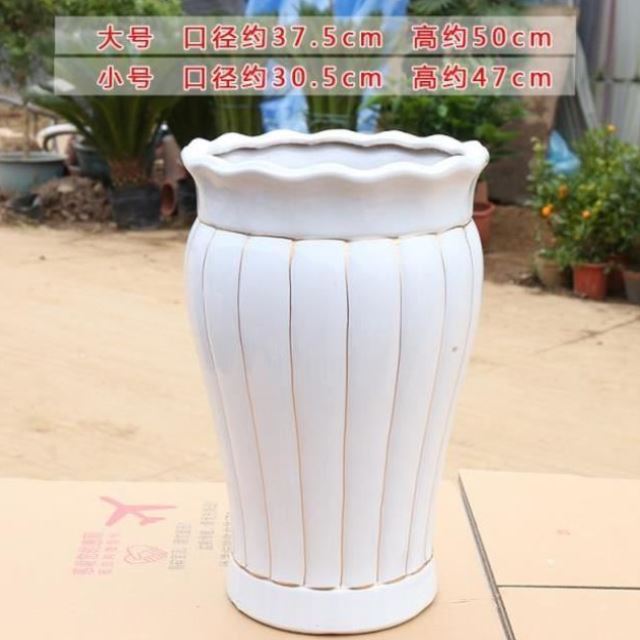 深花盆加深加高陶瓷金钱树专用高筒花盆大号特大号花盆儿家用.
