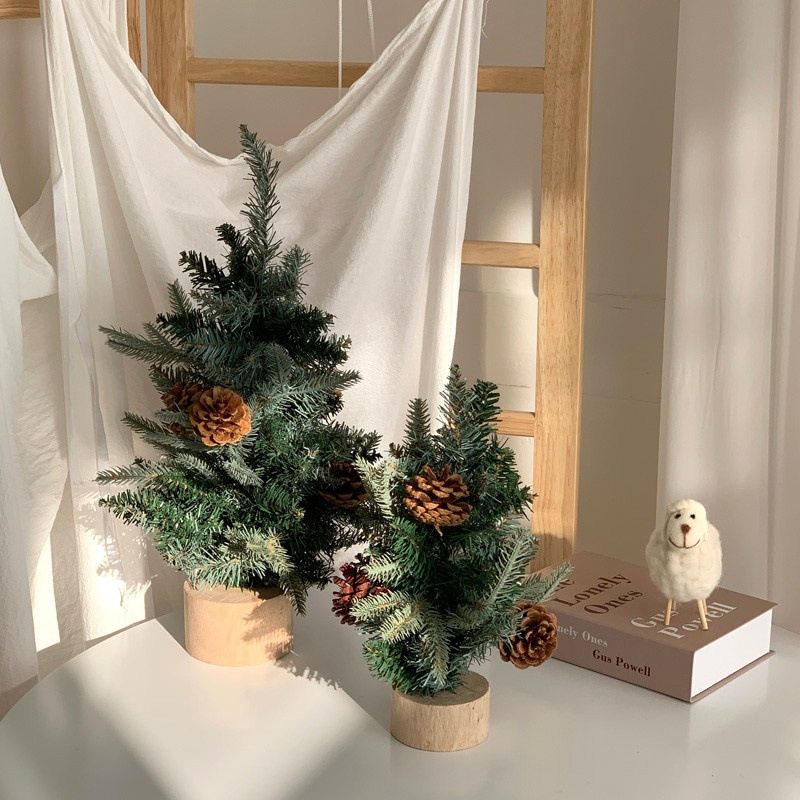 ins网红圣诞树装饰家用桌面小型卧室布置装扮门店橱窗DIY氛围摆件