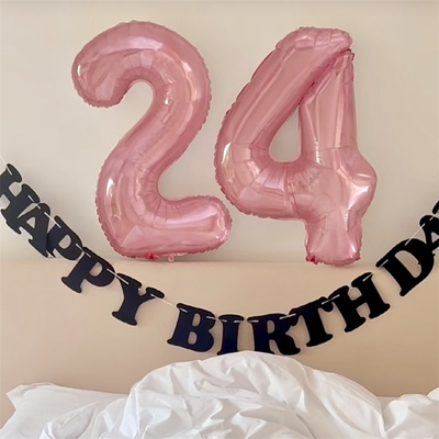 小红书同款果冻数字铝膜气球