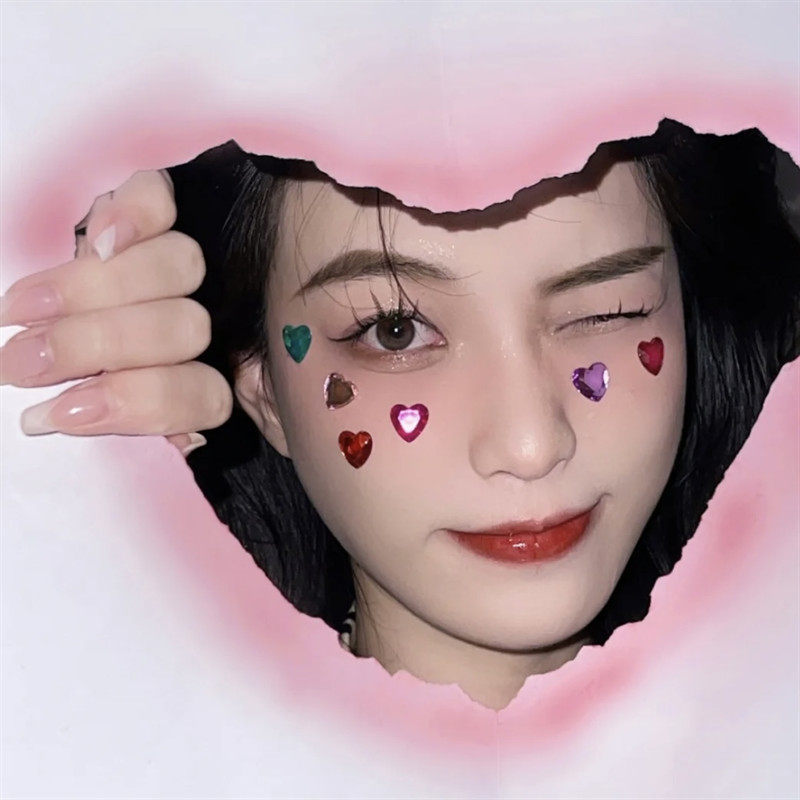 抖音网红小红书同款爱心a4纸拍照道具卡纸少女闺蜜自拍甜妹装饰