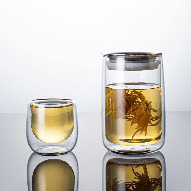 茶壶新款泡茶壶双层玻璃隔热茶水分离过滤杯懒人可携式合一泡茶神