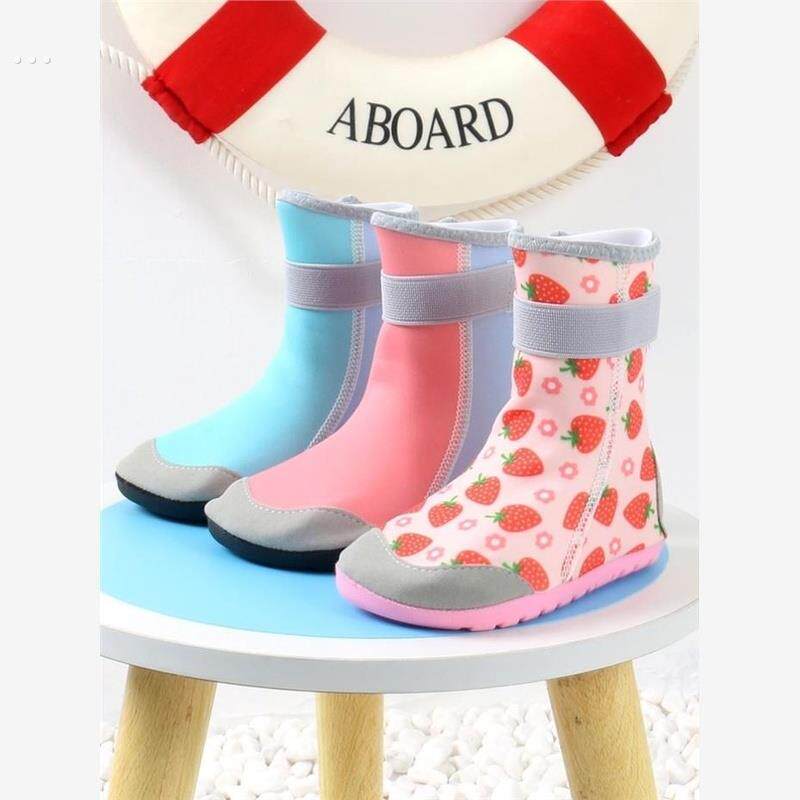 儿童沙滩鞋防滑防割伤游泳潜水袜鞋宝宝婴儿高筒涉水冲浪赶海水鞋