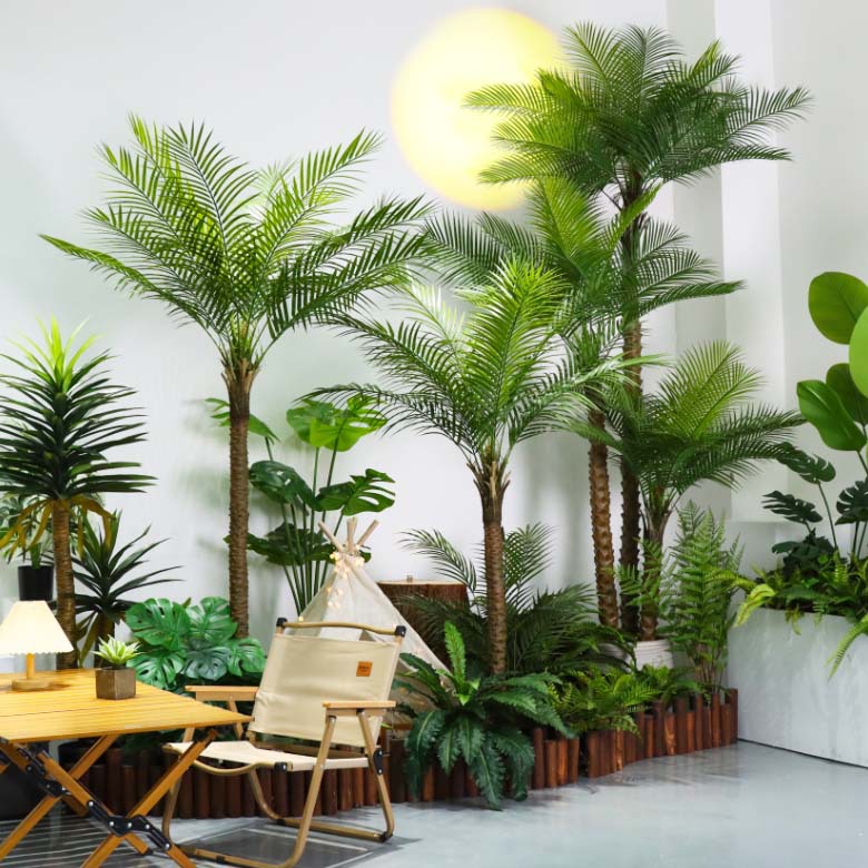 真椰子树假植物造景摆件室内大号绿植棕榈树盆景装饰针葵盆栽