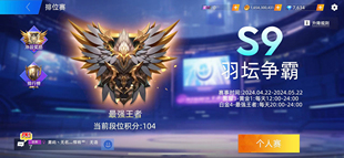 决战羽毛球 代打王者排位赛 代打竞技场刷奖杯拿金币升段6折充值