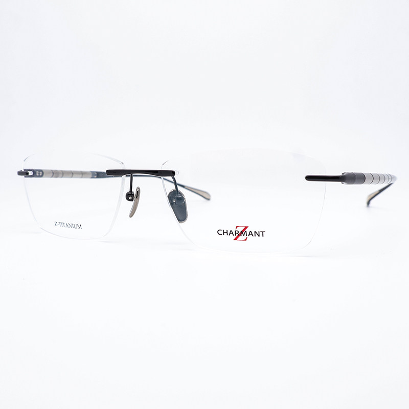 CHARMANT夏蒙眼镜架日本进口男士纯钛无框商务近视眼镜架ZT27038