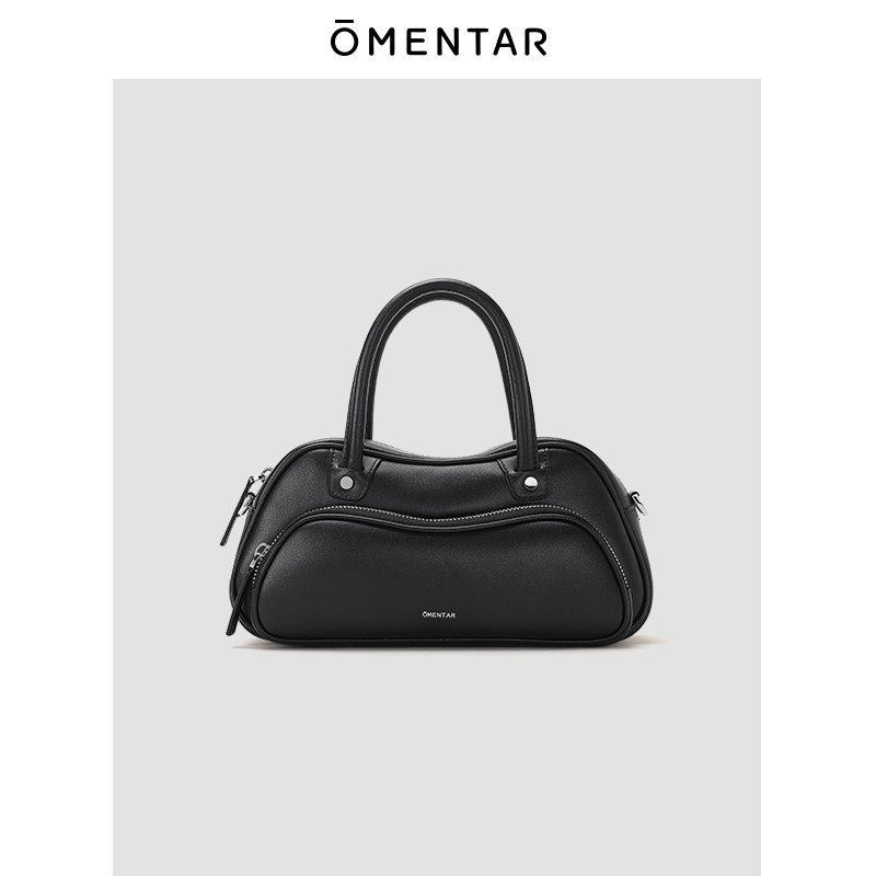 OMENTAR欧蒙特大号青蛙包女小众设计通勤大容量牛皮手提单肩斜挎