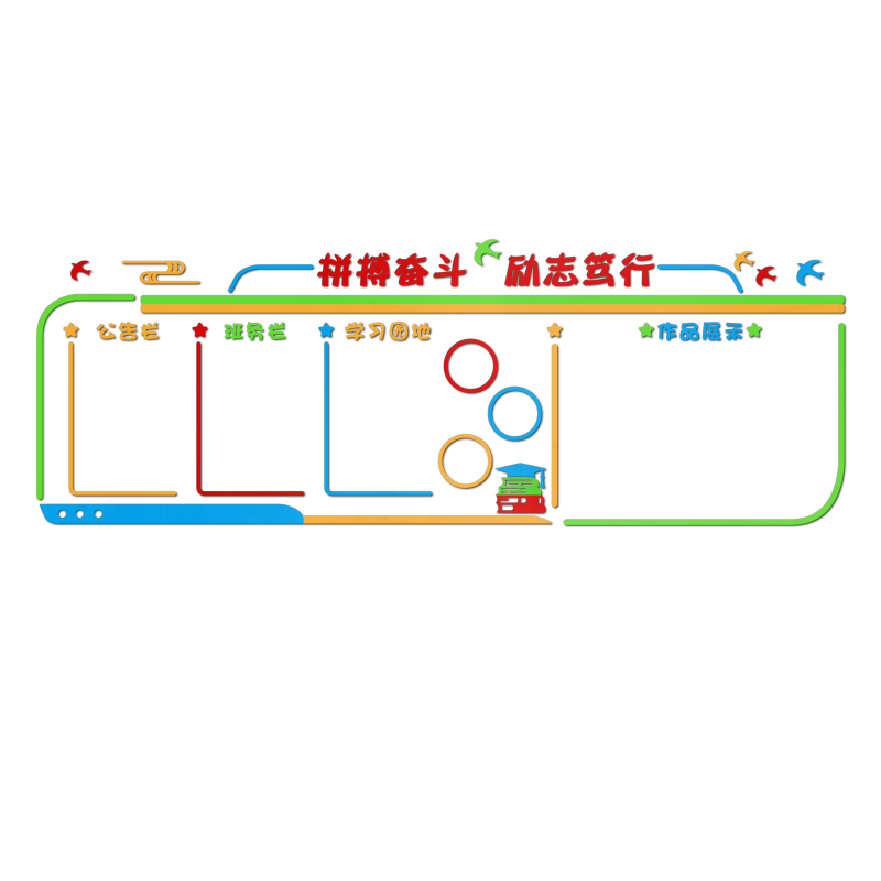 学习园地文化墙小学黑板报
