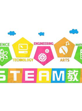 少儿编程机器人辅导班培训机构墙面装饰乐高STEAM教室布置幼儿园