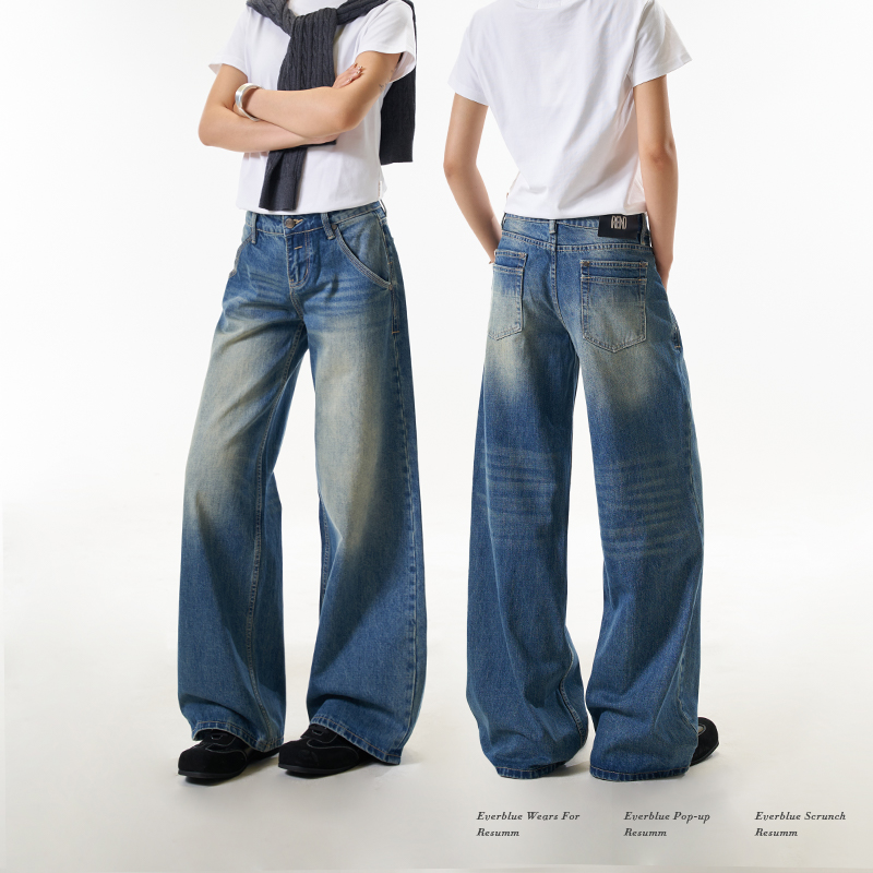 牛仔裤女夏季新款美式复古