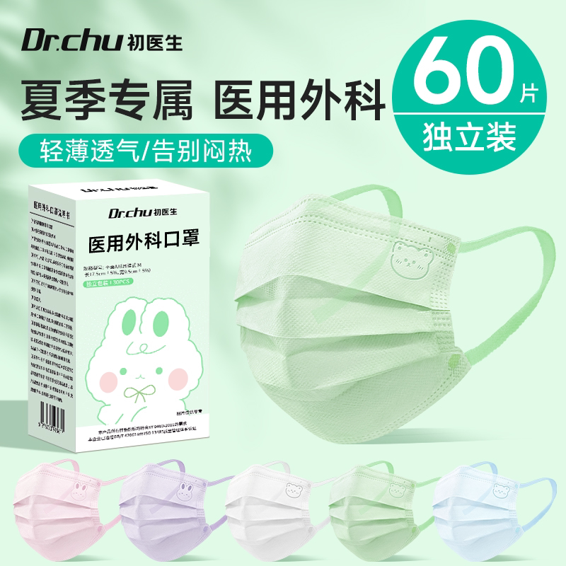 夏季轻薄透气高颜值医用外科口罩图片