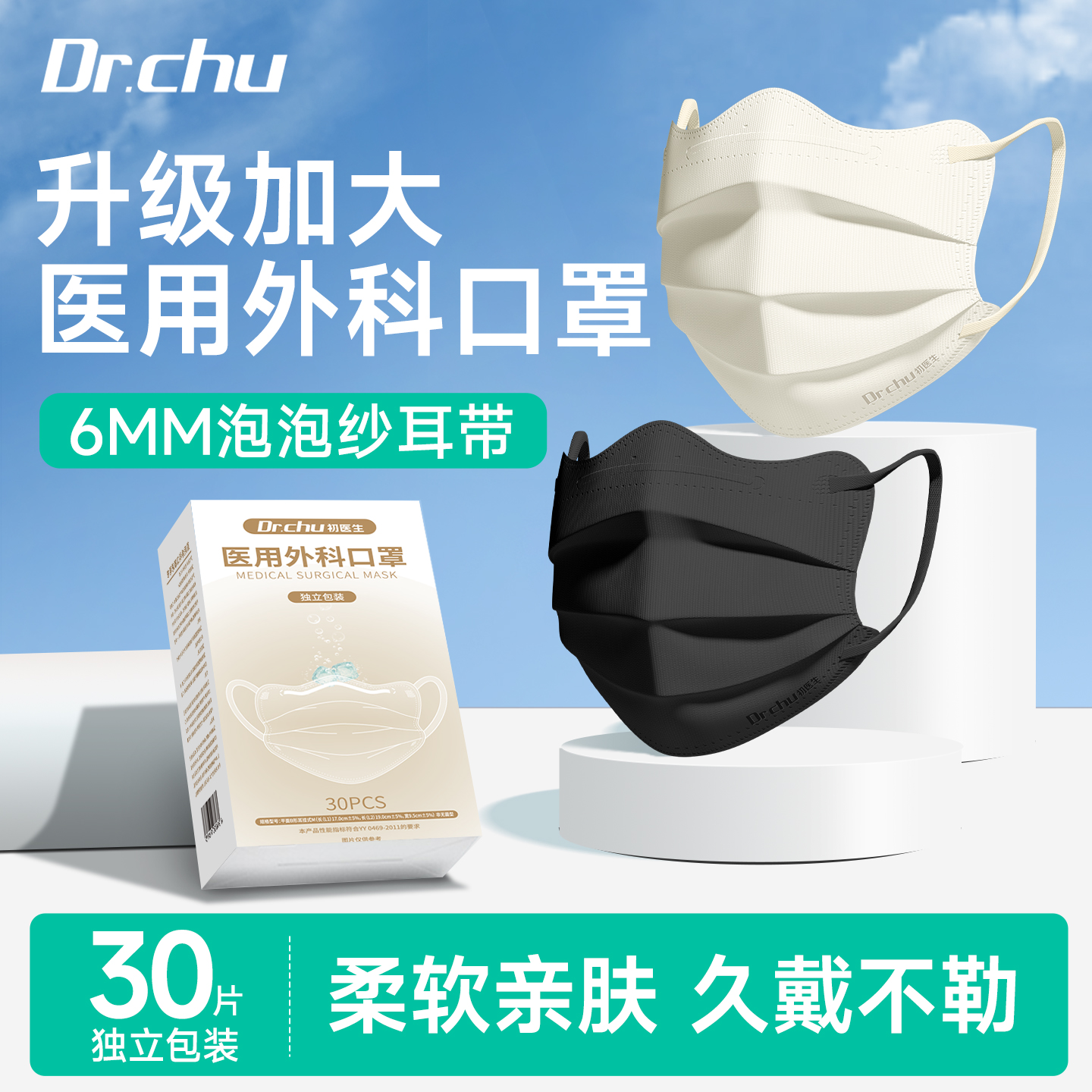 【加大加宽】医用外科口罩一次性