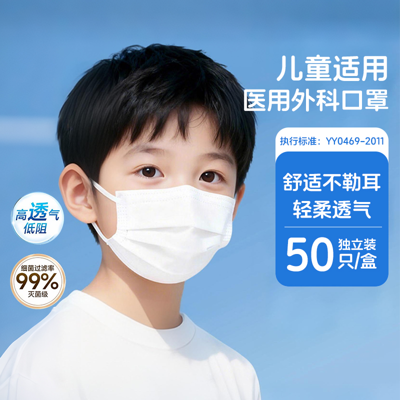 灭菌级医用外科口罩儿童【防流感