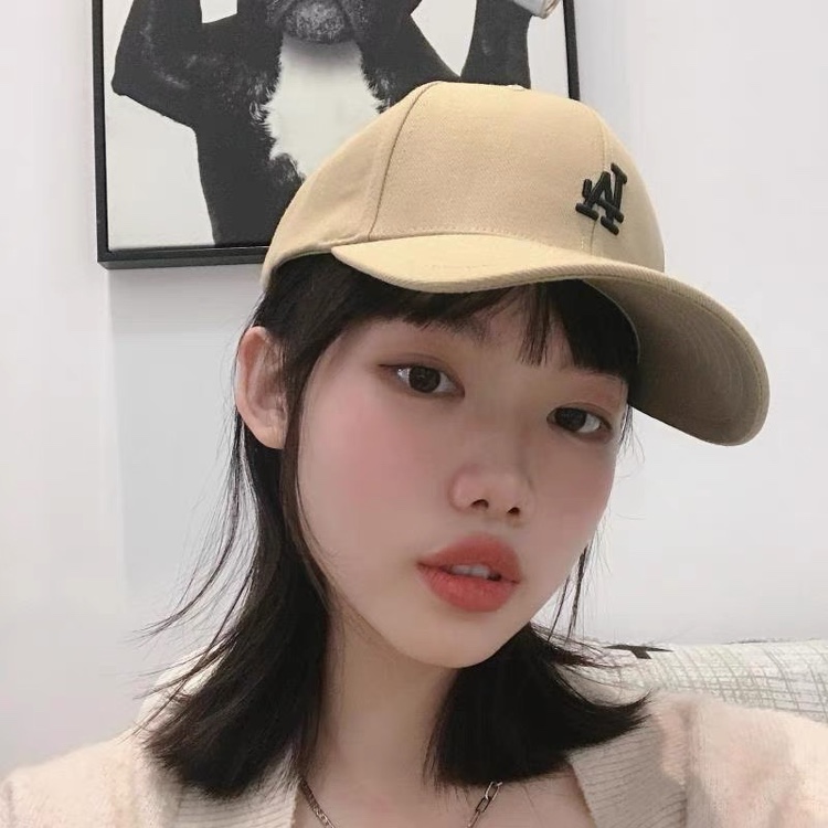 韩国JVUΑMLB帽子女硬顶小标NY洋基队棒球帽男黑色鸭舌帽情侣潮牌