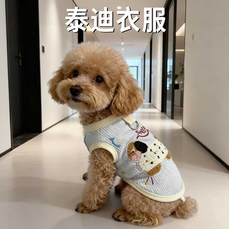 泰迪衣服狗狗专用薄款外出牵引夏季小型犬幼犬棉质生活服装背心