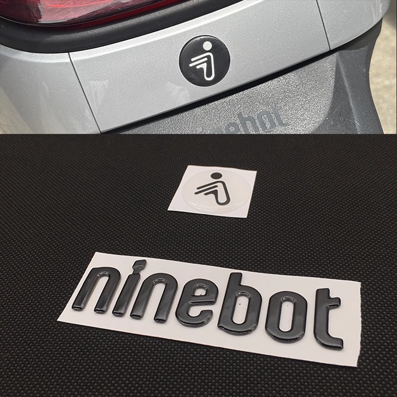 适用九号电动车ninebot立体软胶贴纸改装装饰贴花车身车尾贴通用
