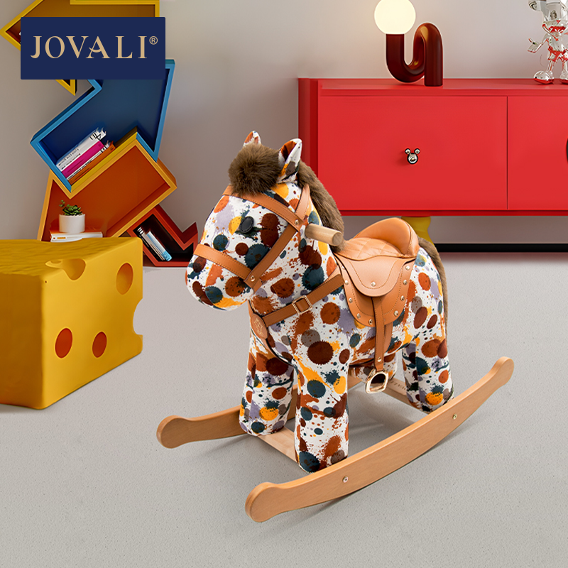 jovali周岁生日玩具礼物情绪陪伴家居装饰小木马宝宝摇摇马儿童