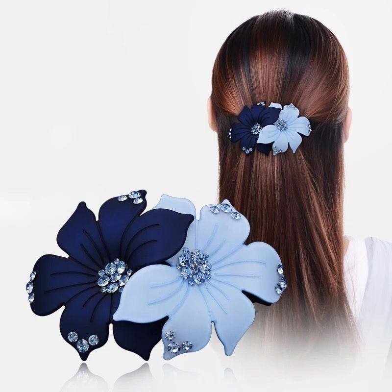 发夹子头饰韩国弹簧水钻优雅
