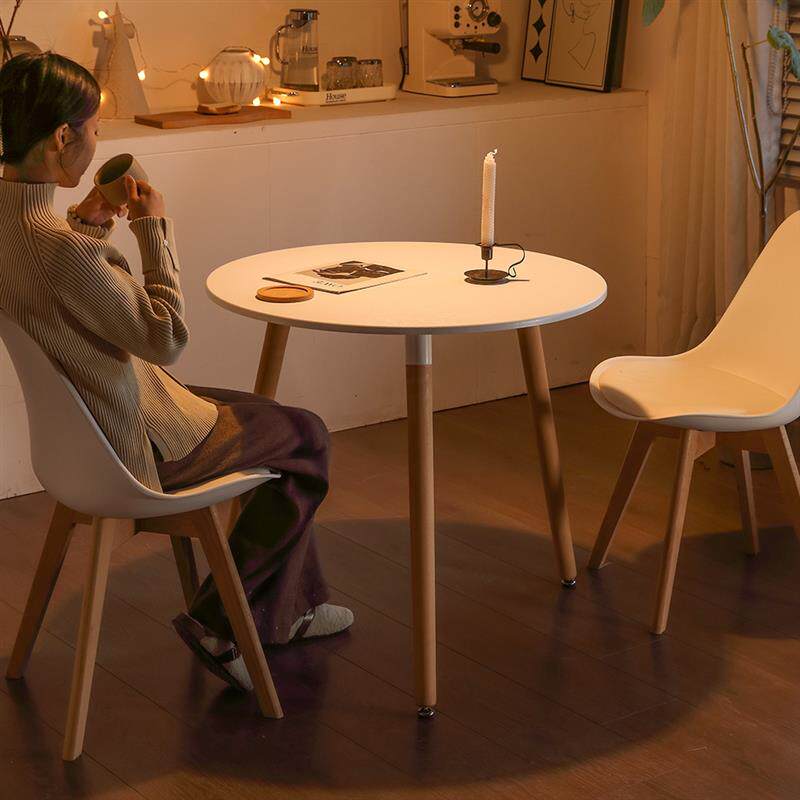 阳台茶桌椅组合三角小圆桌子茶几一桌二椅网红洽谈桌北欧休闲餐桌