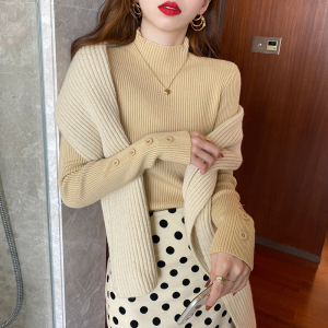 半高领毛衣打底衫女秋冬2024年新款内搭爆款洋气加厚百搭针织上衣