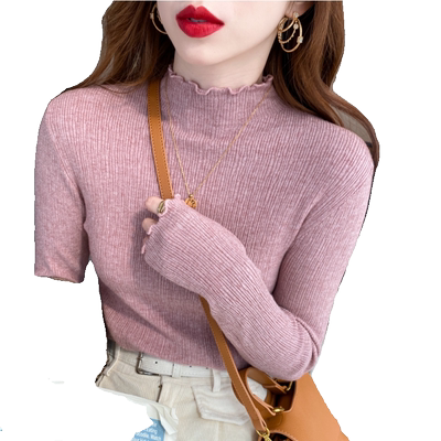 半高领毛衣女秋冬针织衫