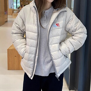 teket现H25冬款韩系男女同款90绒短款轻薄排骨羽绒服潮流连帽外套