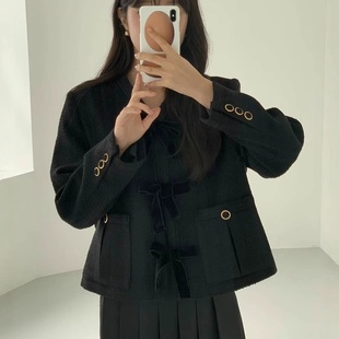 拼接小香风百搭休闲短款 韩国东大门秋季 外套女 清仓no退换 egg