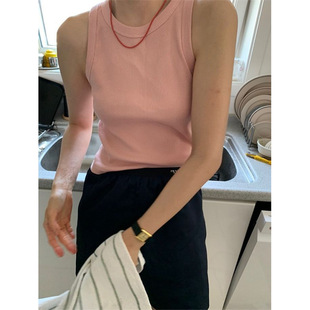 显瘦纯色百搭爱心印花背心女 韩国东大门修身 The Barnnet现H25夏款