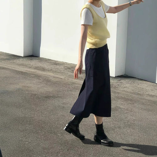 韩国ounce显瘦休闲百搭半身裙女