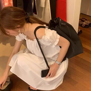 ounce现H25夏款韩国东大门纯色简约百搭休闲宽松显瘦松紧腰半身裙