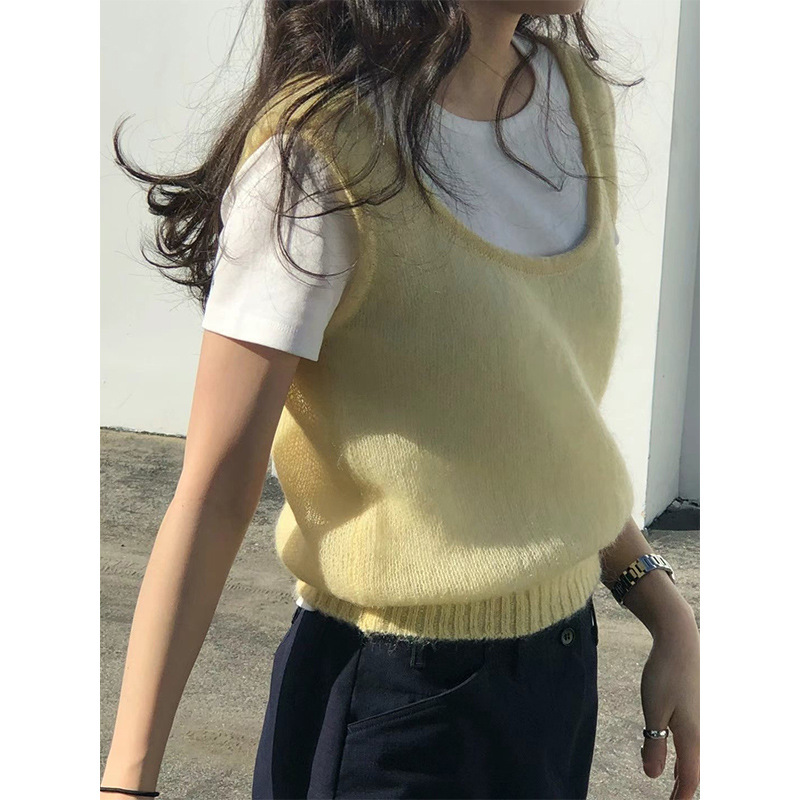 叠穿ounce外搭针织背心韩版