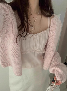 PYT 25夏款韩国东大门纯欲风木耳边短款吊带修身显瘦纯色抹胸背心