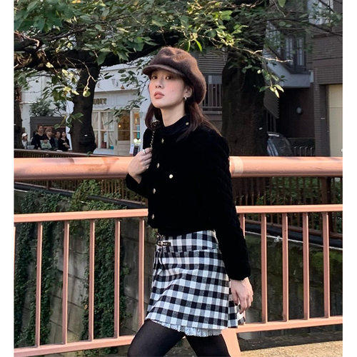 宽松显瘦短款圆领棉衣夹克外套女