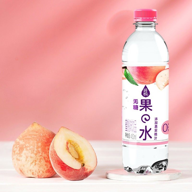 可口可乐纯悦无糖果水水蜜桃味450ml*15瓶整箱柠檬味0能量0脂肪