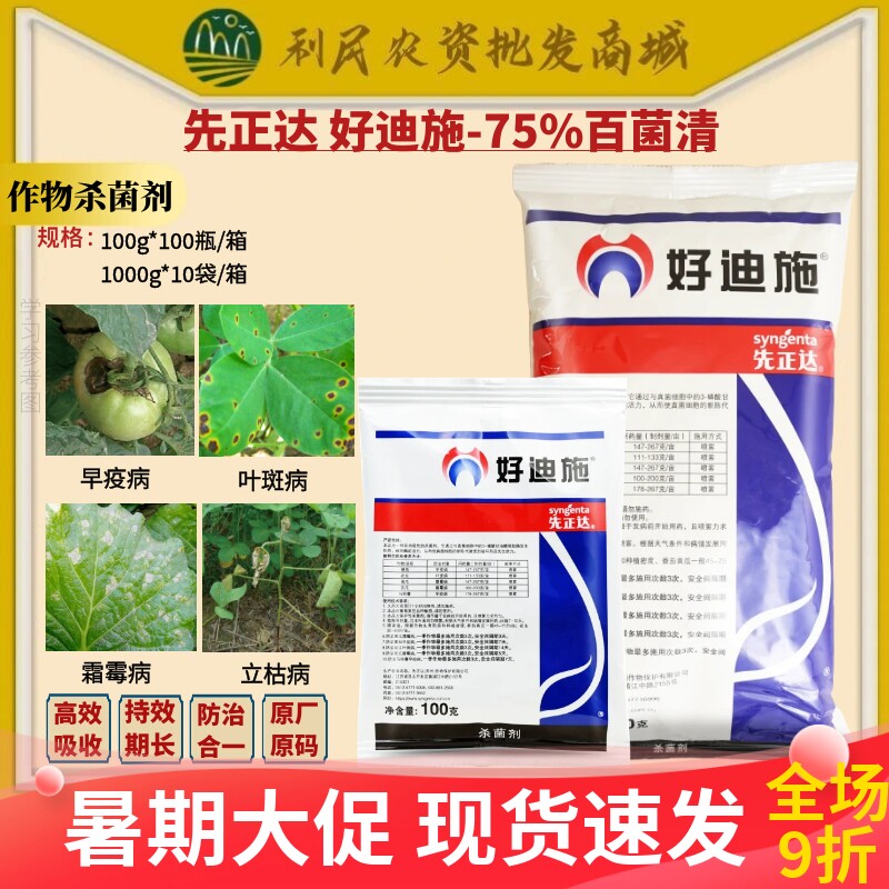 先正达好迪施75%百菌清番茄