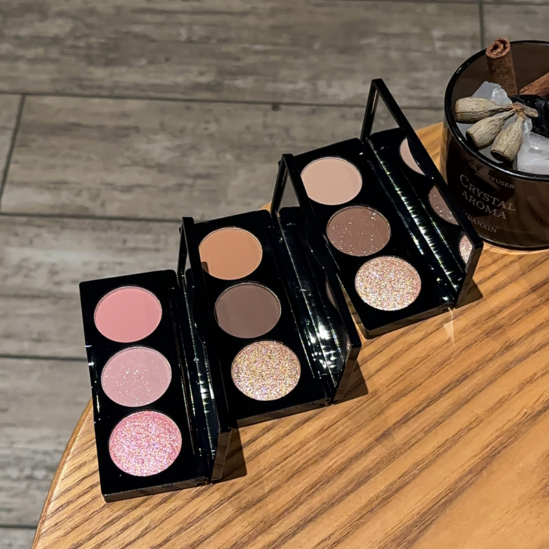 幻影小熊三色眼影便携初学者哑光