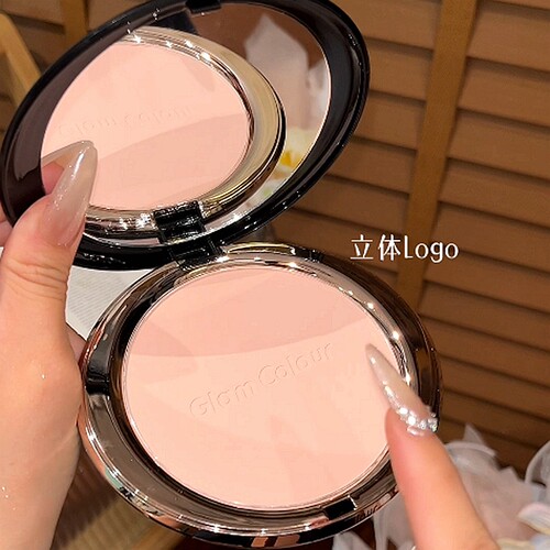 GlamColour21克大粉饼！绒雾定焦粉饼轻透控油持妆自然色哑光便携