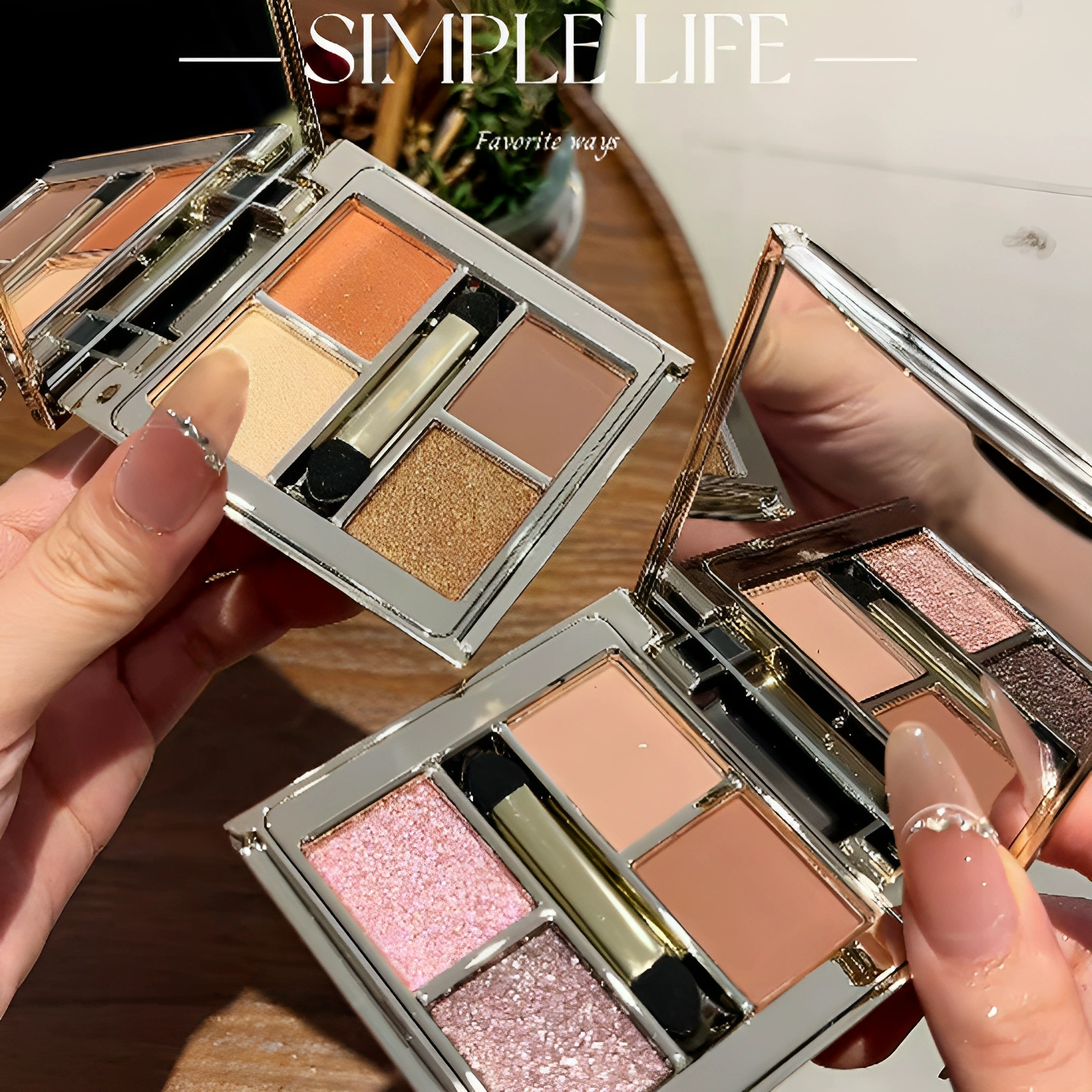 新手本命！维妮小熊霓裳绚丽四色眼影自带眼影刷上妆镜！日常通勤,彩妆/香水/美妆工具,眼影,淘宝优惠券,粉丝福利购,淘宝优惠卷