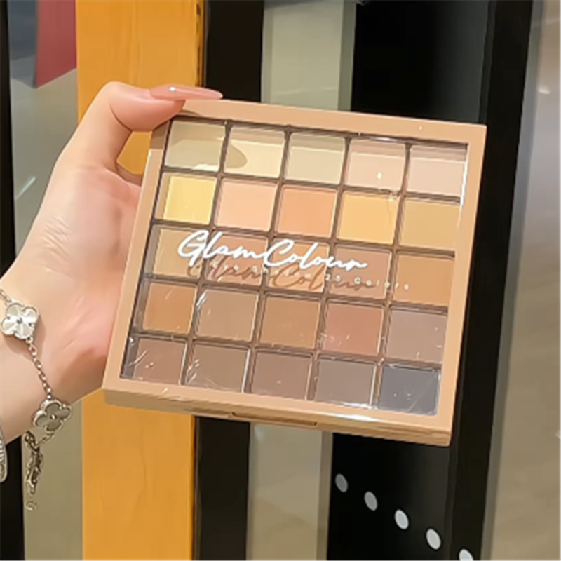 清冷全哑光二十五色消肿橘棕大地色诸神黄昏眼影韩系少女学生平价