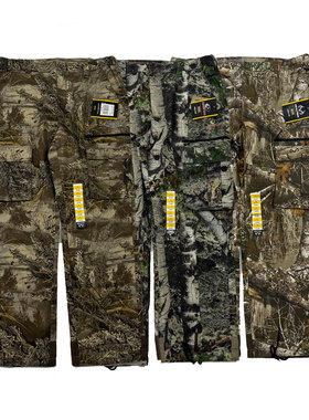 狩猎迷彩经典美式realtree户外拉链街头多袋大码宽松仿生工装长裤