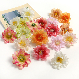 婚慶裝 仿真清新牡丹花 假花 diy手工頭飾胸花材料 飾花墻布景擺件