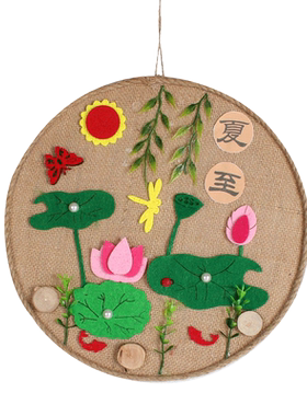 二十四节气麻绳创意DIY画