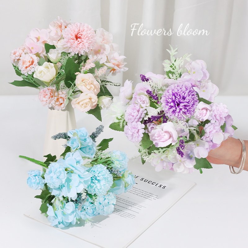 绣球花假花仿真花束手工DIY塑料手捧花小束把花家居摆设装饰团建