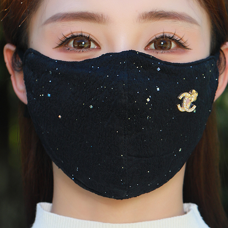 保暖口罩女高颜值秋冬季加绒加厚3D印花防风防寒骑车防寒风面罩潮