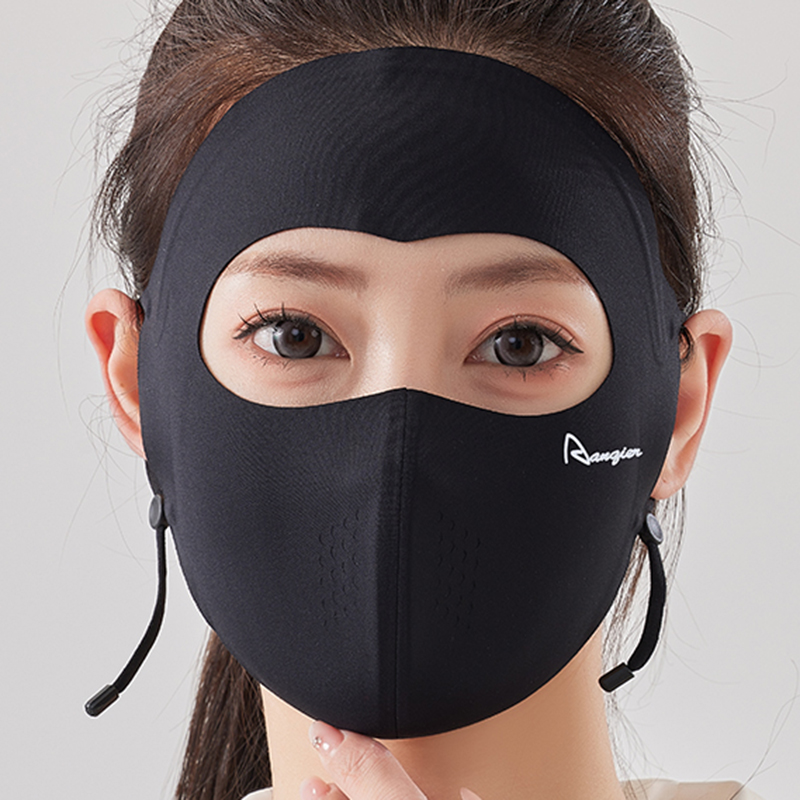 全脸口罩女冬季保暖全防护透气护眼角显脸小防风骑车开车防冻面罩
