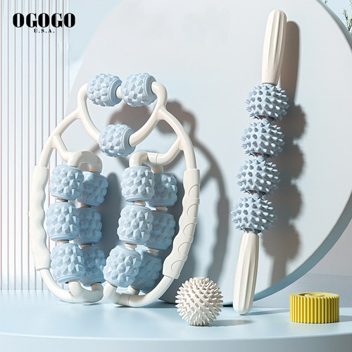 腿部按摩器环形夹腿滚轮