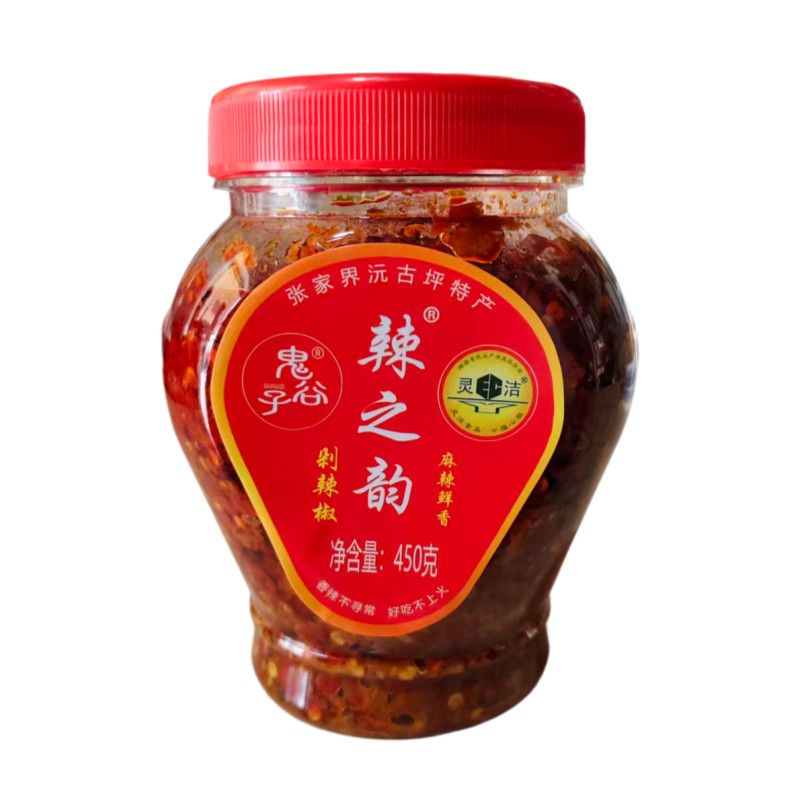 辣之韵剁辣椒酱张家界沅古坪特产450克 景区超市同款拌面下酒饭菜