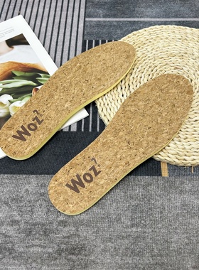 外贸原单男士EVA舒适缓震休闲运动鞋垫软木抑菌除臭吸汗透气鞋垫