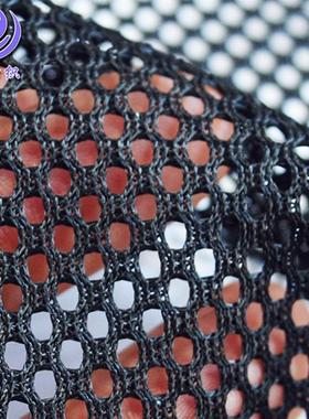 黑色经编摇篮网沙滩椅办公椅靠背网布箱包手袋网眼布