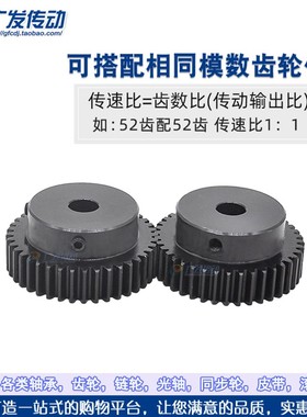 正齿轮1.5模72齿1.5M72T凸台正齿轮内孔10-20精加工直齿轮 齿厚15